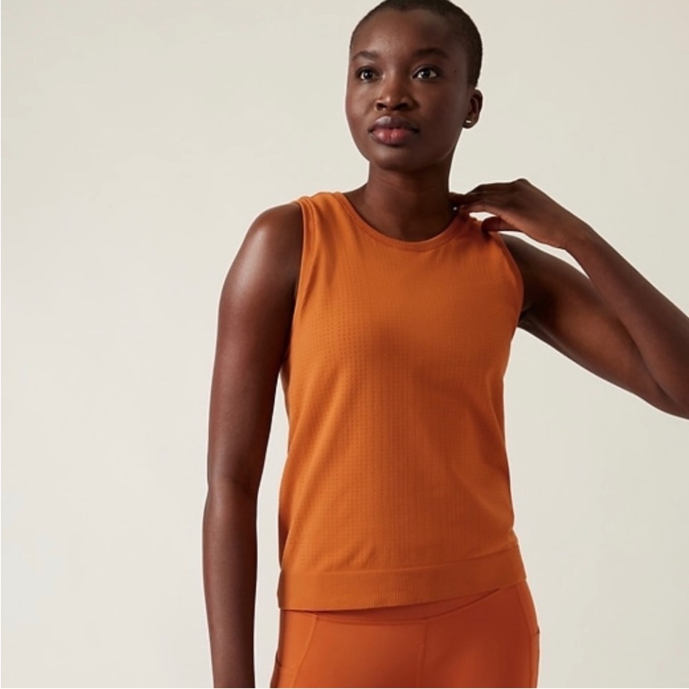 Athleta In Motion Seamless Tank Cattail Brown L